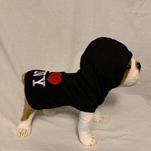 I ❤️ NY Black Doggie Hoodie Sz M